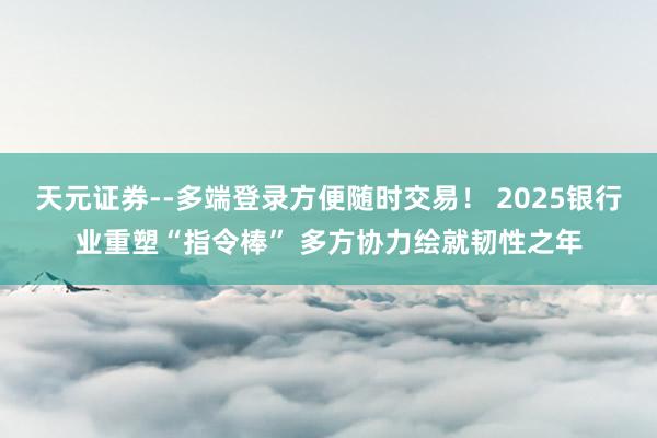 天元证券--多端登录方便随时交易！ 2025银行业重塑“指令棒” 多方协力绘就韧性之年