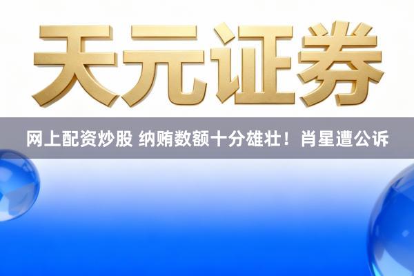 网上配资炒股 纳贿数额十分雄壮!肖星遭公诉